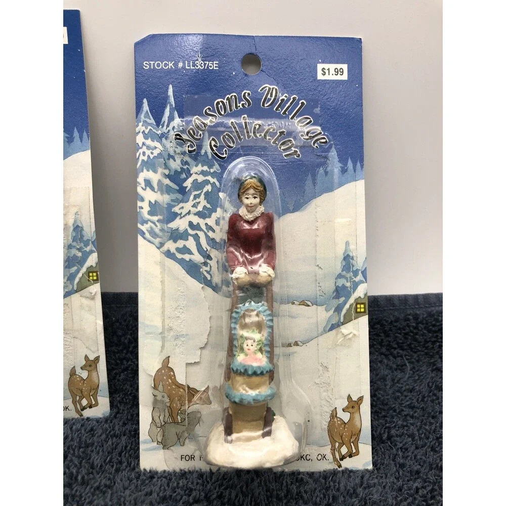 Vintage Christmas Seasons ￼Village Collector, lot miniature people￼ Hobby Lobby